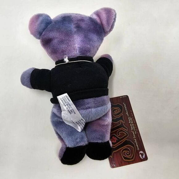 VINTAGE 1998 GRATEFUL DEAD BEAN BEAR PURPLE JERRY GARCIA BY LIQUID BLUE 8" NEW - Picture 5 of 7